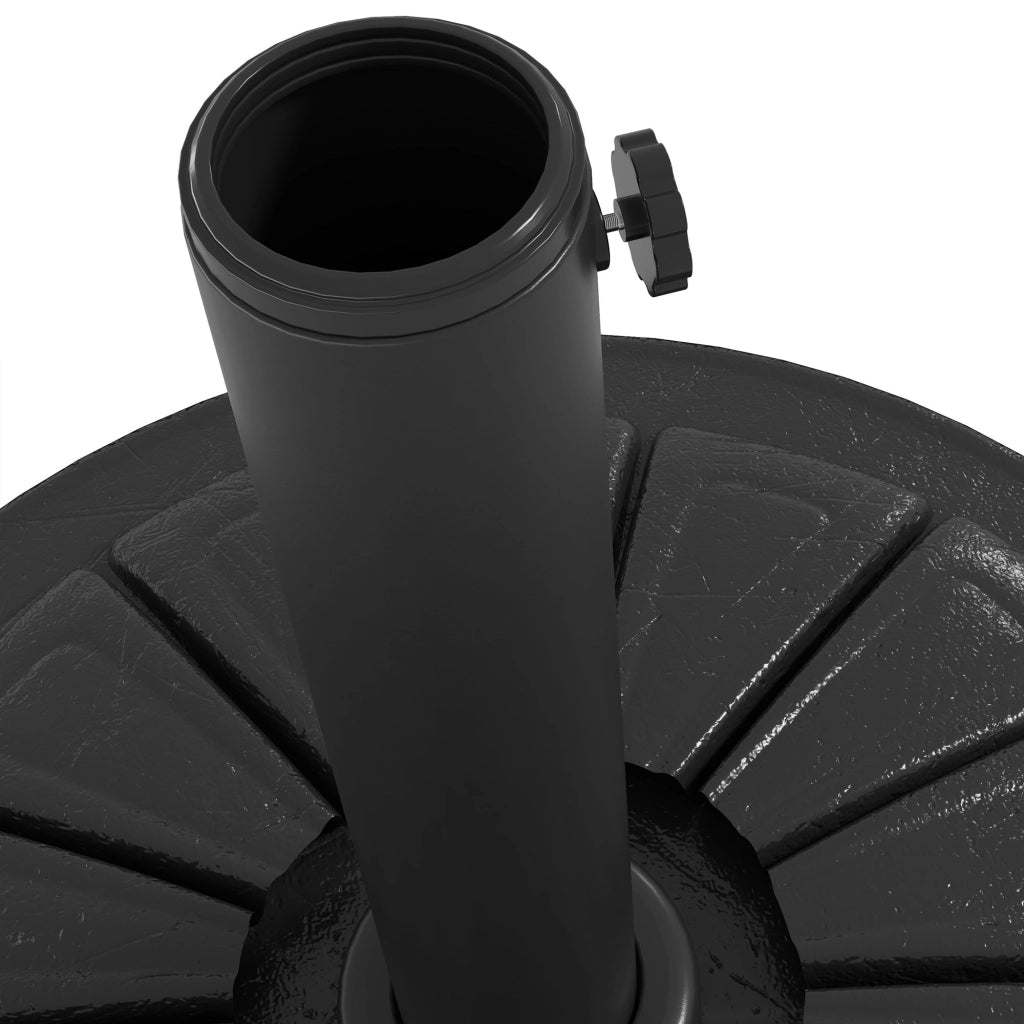 Base per Ombrellone Rotonda in Cemento ¨C Minimal ¨C ?43cm, Nero