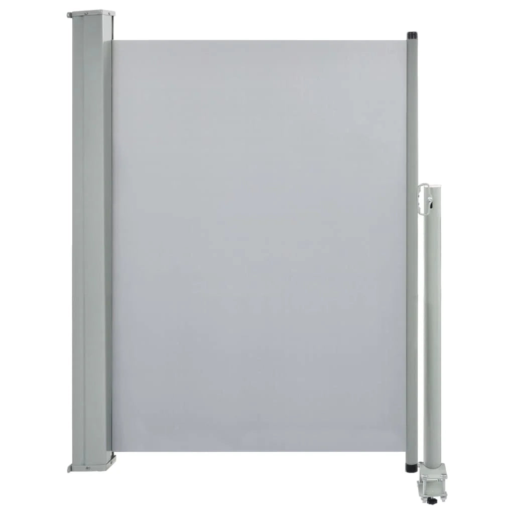 Tenda da sole laterale retrattile/schermo privacy per patio giardino terrazza balcone 100 x 300 cm grigio 02_0007178