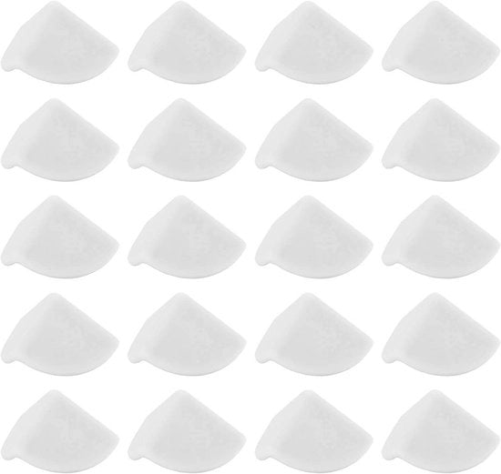 Protezione angolare per scrivania - Set da 4 pezzi - Silicona autoadesiva - Bianco - Sicurezza per bambini