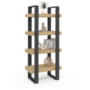 IDMarket - Scaffale a 4 livelli in legno e nero PHOENIX