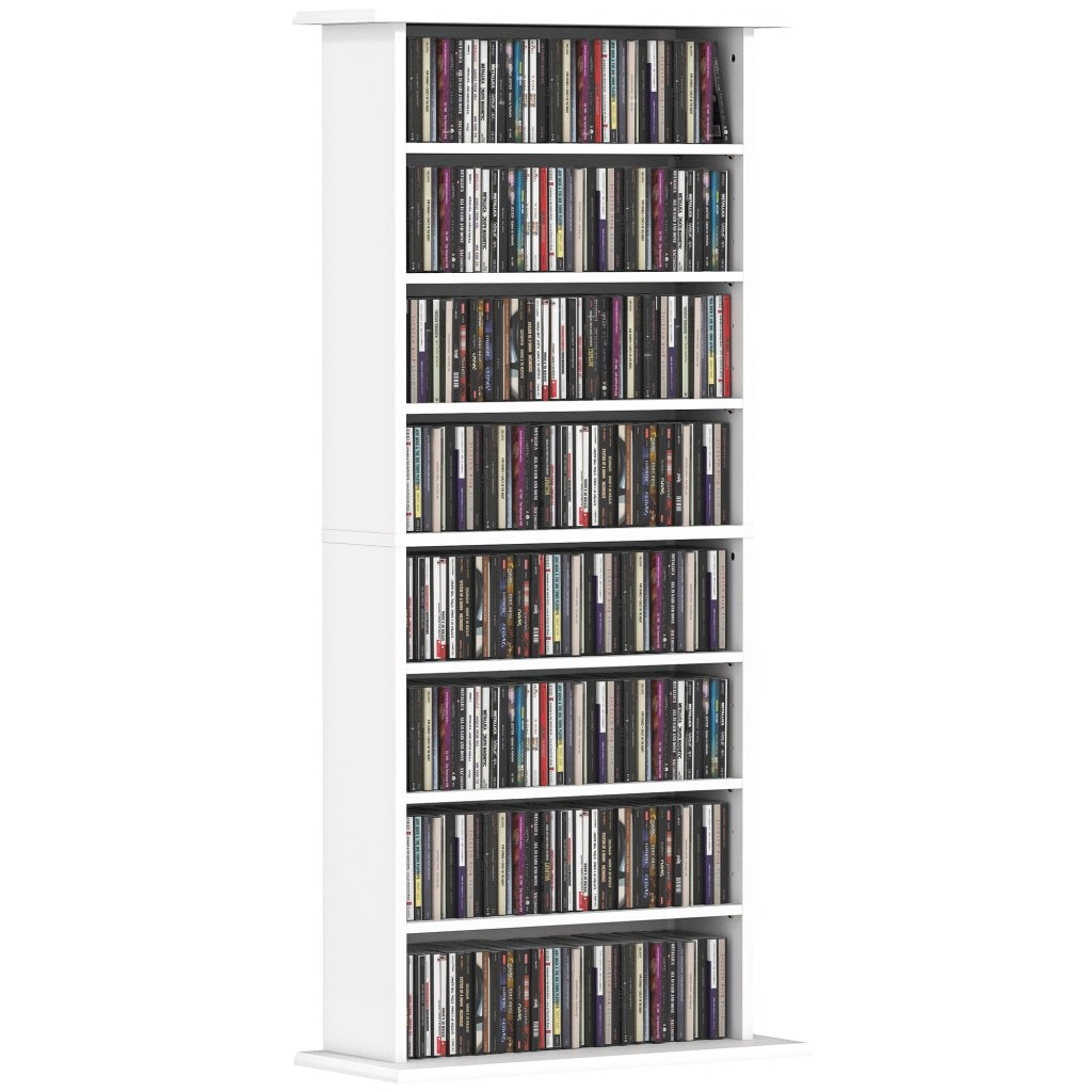 Libreria per CD e DVD ¨C Minimal ¨C Bianco 58x24x126,3 cm