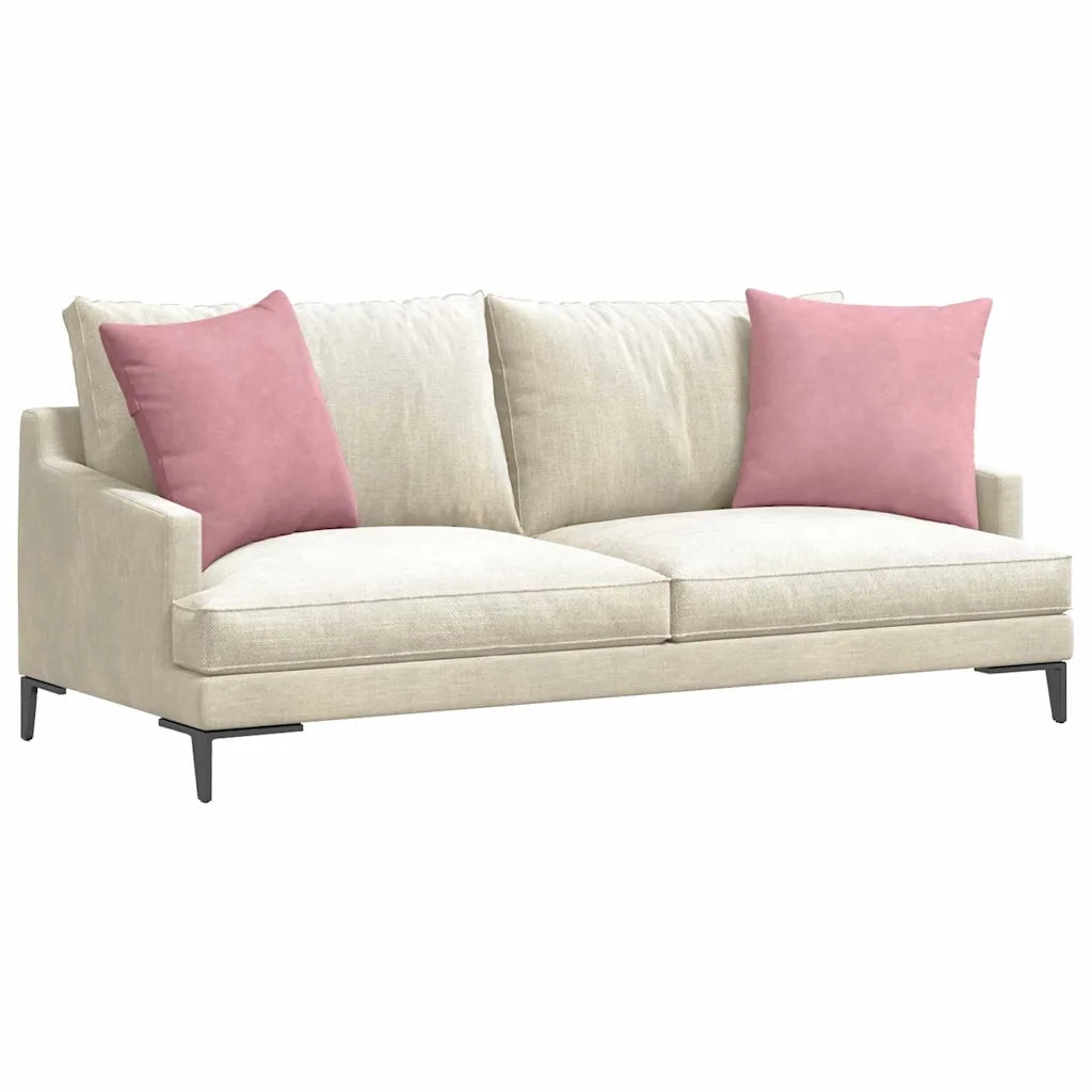 Cuscini da Divano 2 pz-Set di 2 Cuscini per Sofa Rosa 50 x 50 cm Tessuto in Cords