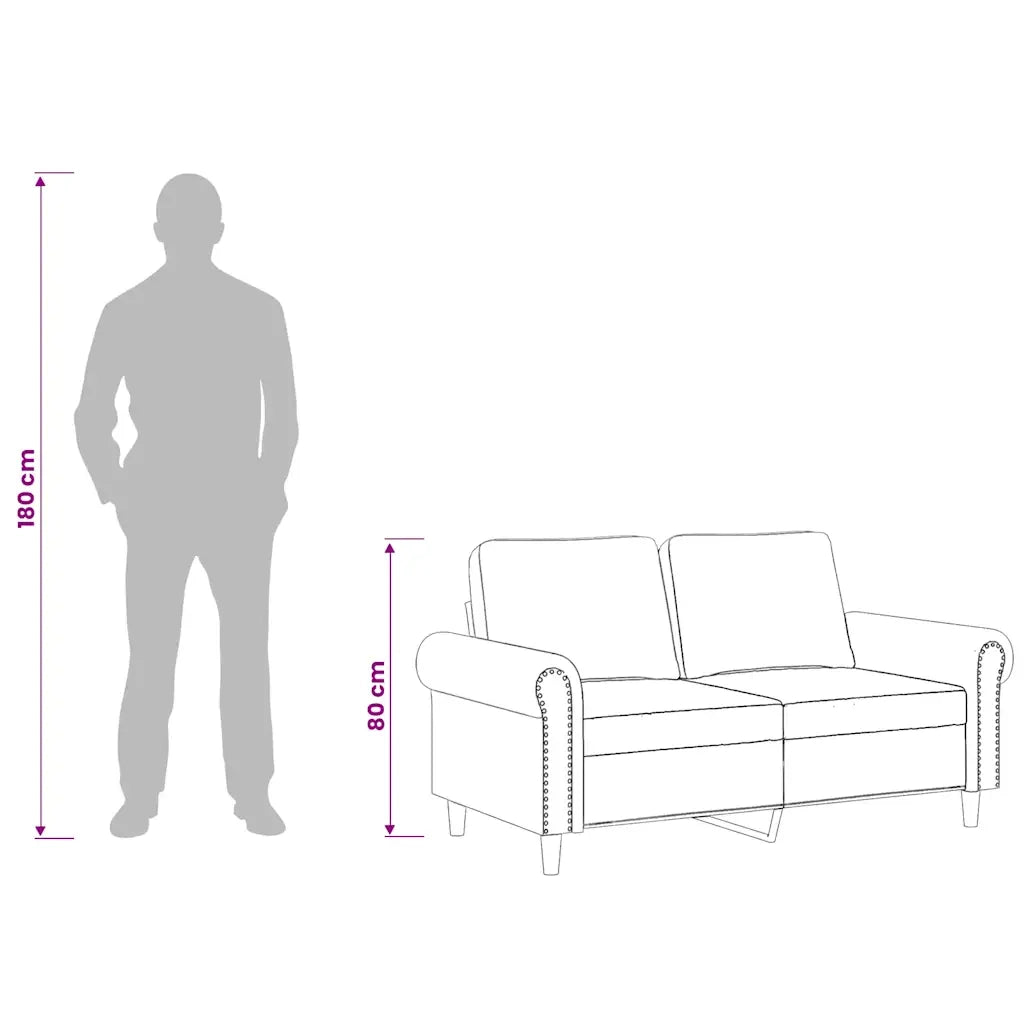 Divano | Divano da soggiorno | Sofa a 2 Posti giallo 120 cm in Velluto