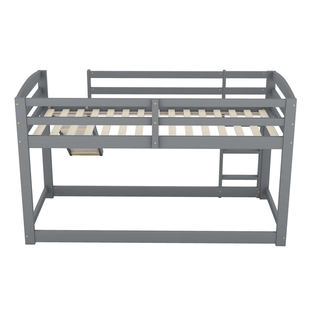Letto a castello con scivolo legno di pino 90x200 cm