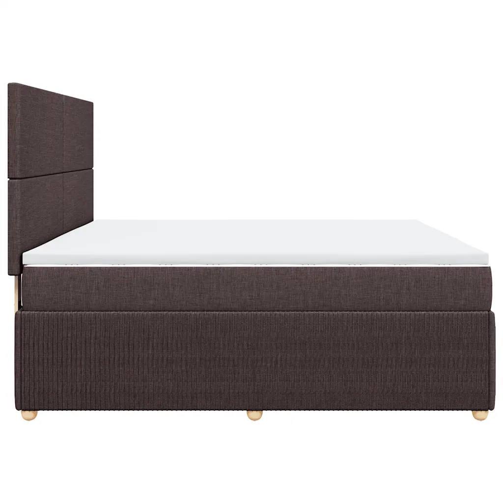 Giroletto a Molle con Materasso Marrone Scuro 180x200cm Tessuto 3294431