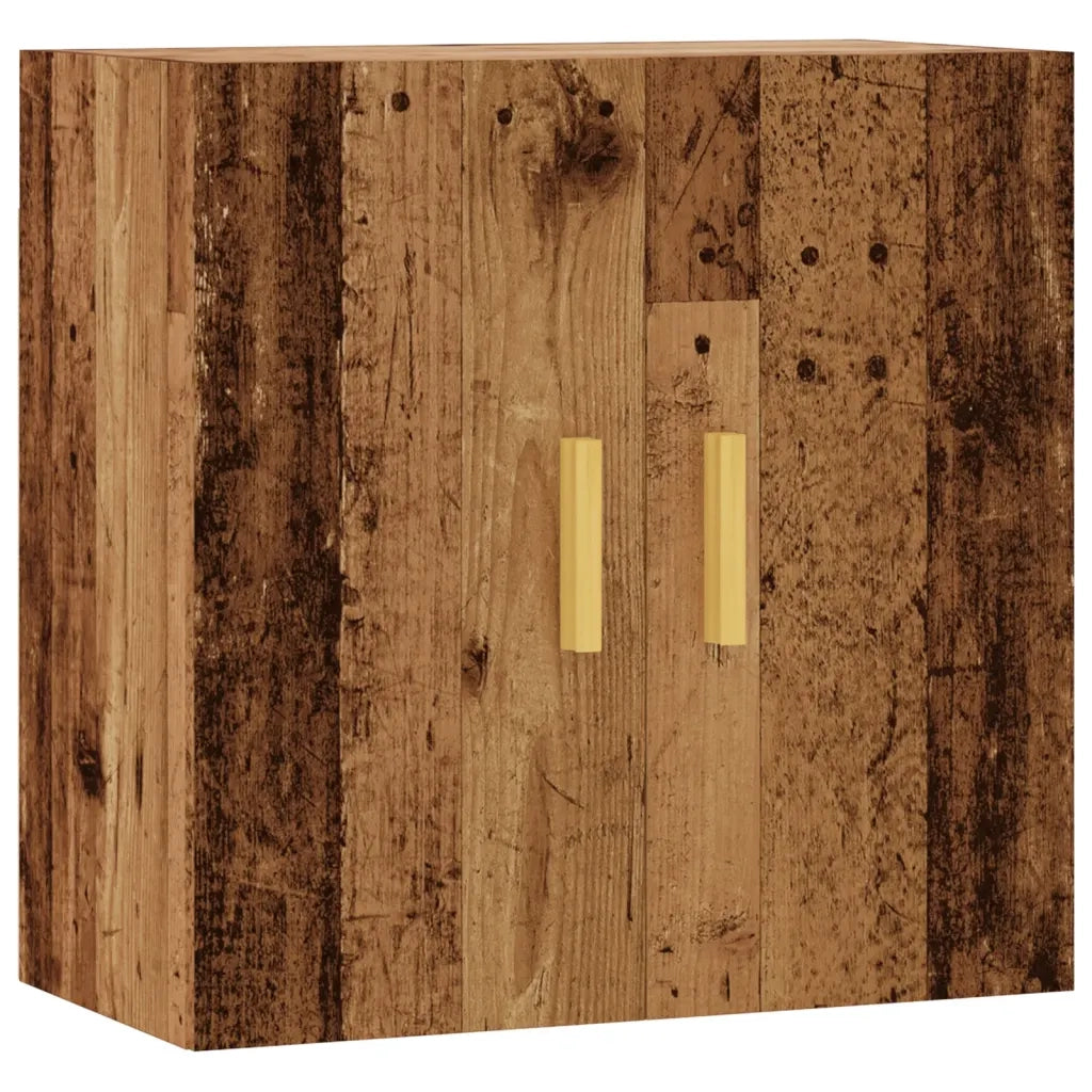 Mobiletto salvaspazio a parete in stile scandinavo 60 x 31 x 60 cm finitura naturale in legno composito anticato 02_0051023