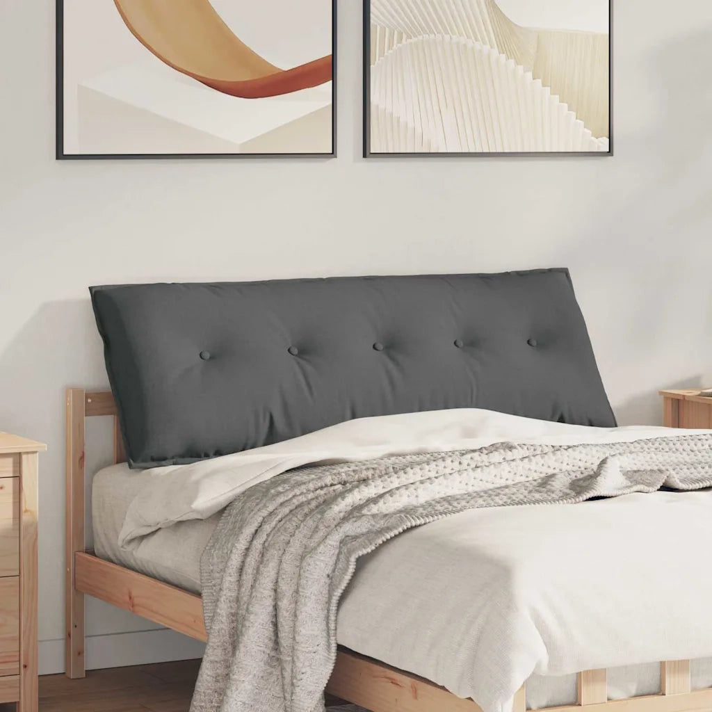 Cuscino per Schiena Grigio scuro 140 x 19 x 50 cm Tessuto 42014831
