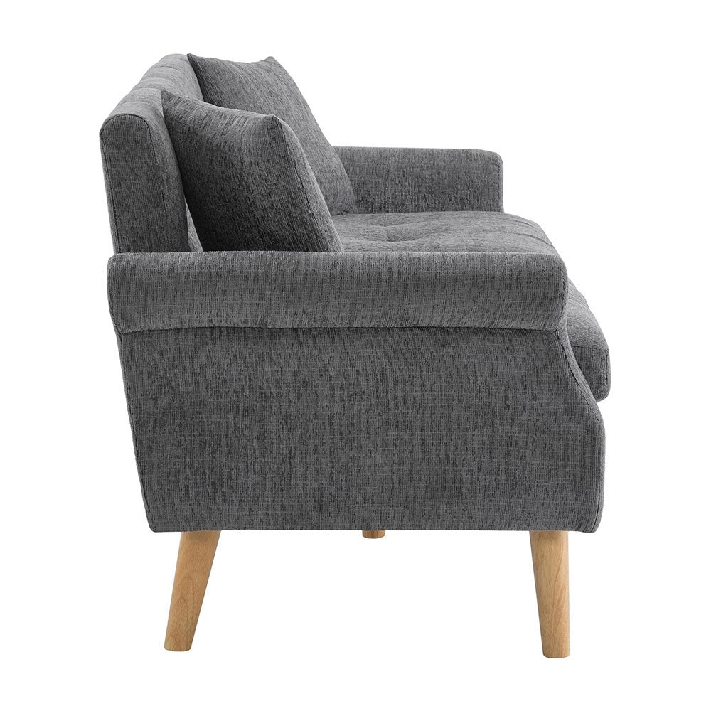 Divano 2 posti - Xylo - tessuto chenille con cuscini spessi design moderno