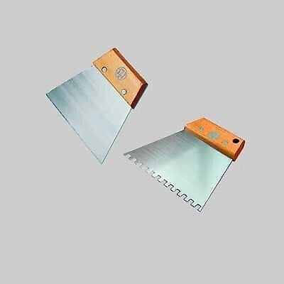 SPATOLA PER BOSTIK C/IMPUGNATURA IN LEGNO '541' PAVAN 140 mm - Dentatura a greca 5x7 mm - 6 pezzi- PAVAN