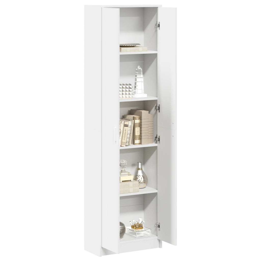 Armadio Bianco 55x25x189 cm in legno ingegnerizzato