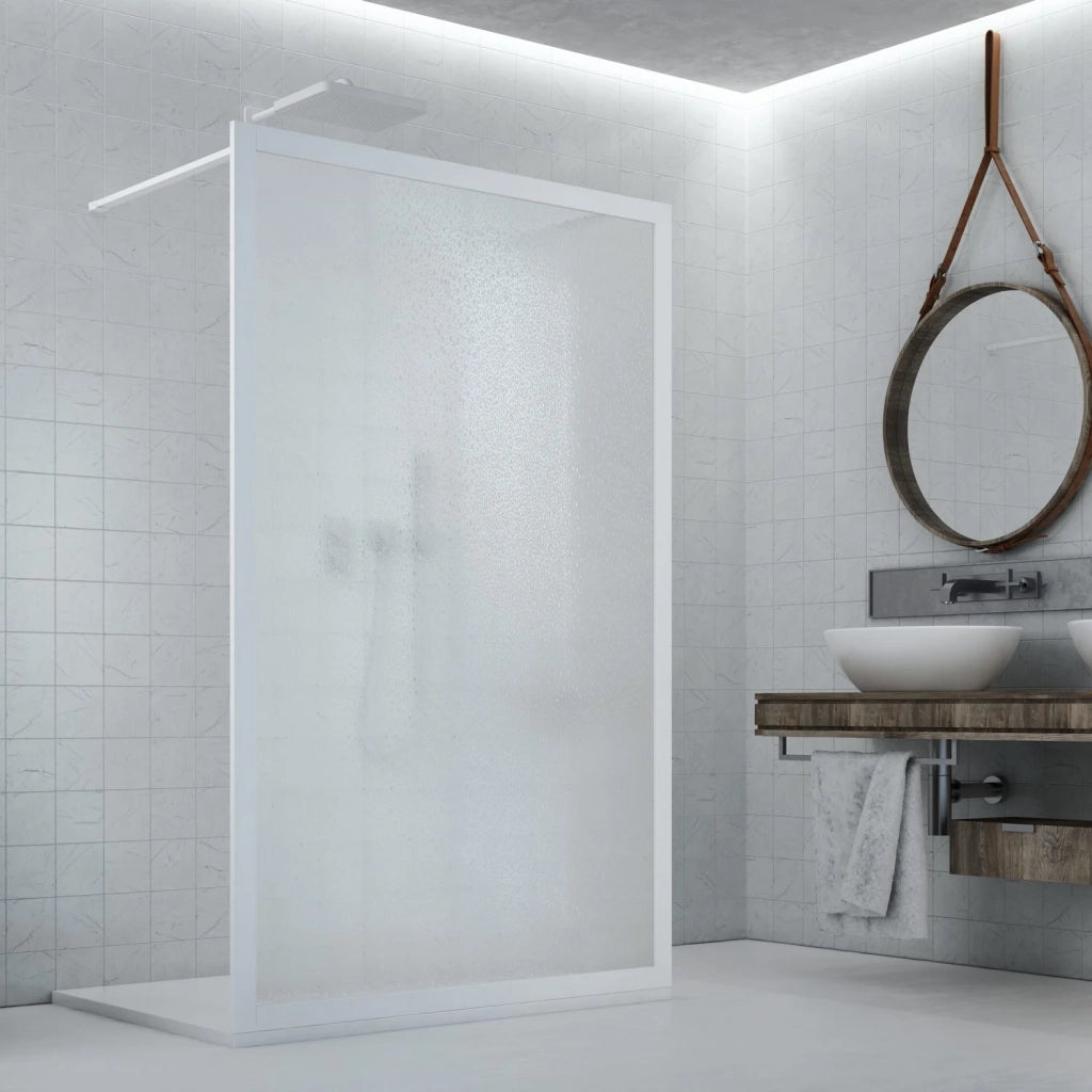 Parete doccia Walk-in Free 120 CM H 190 in Acrilico mod. Beatrix Centrale