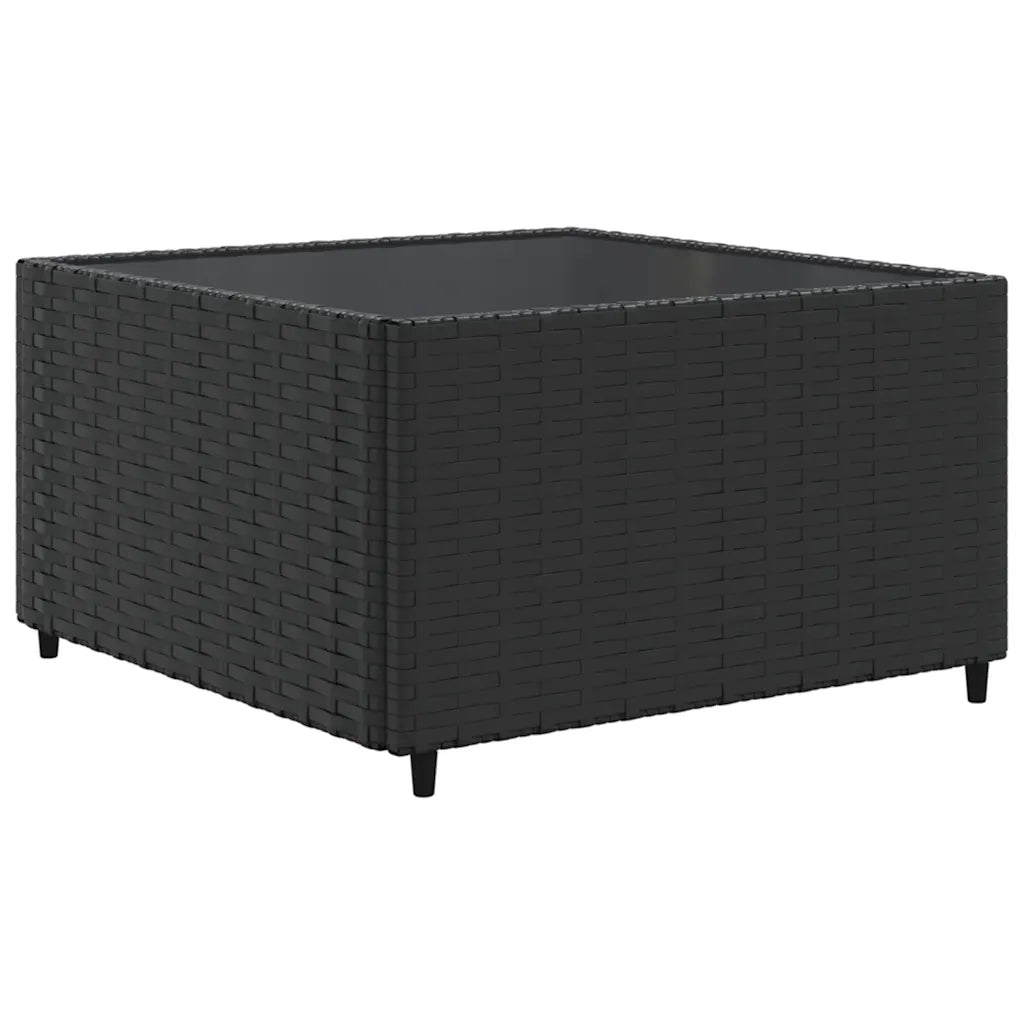 Set Mobili da Giardino 6 pz con Cuscini in Polyrattan Nero 3308132