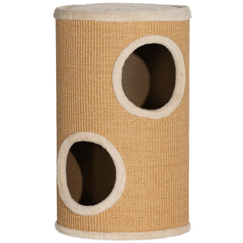 TIRAGATTO Ø35 x 60H cm in poliestere Marrone-Beige