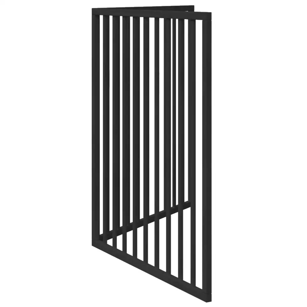 Cancelletto per cani pieghevole 2 pannelli nero 160 cm in legno di pioppo 352194