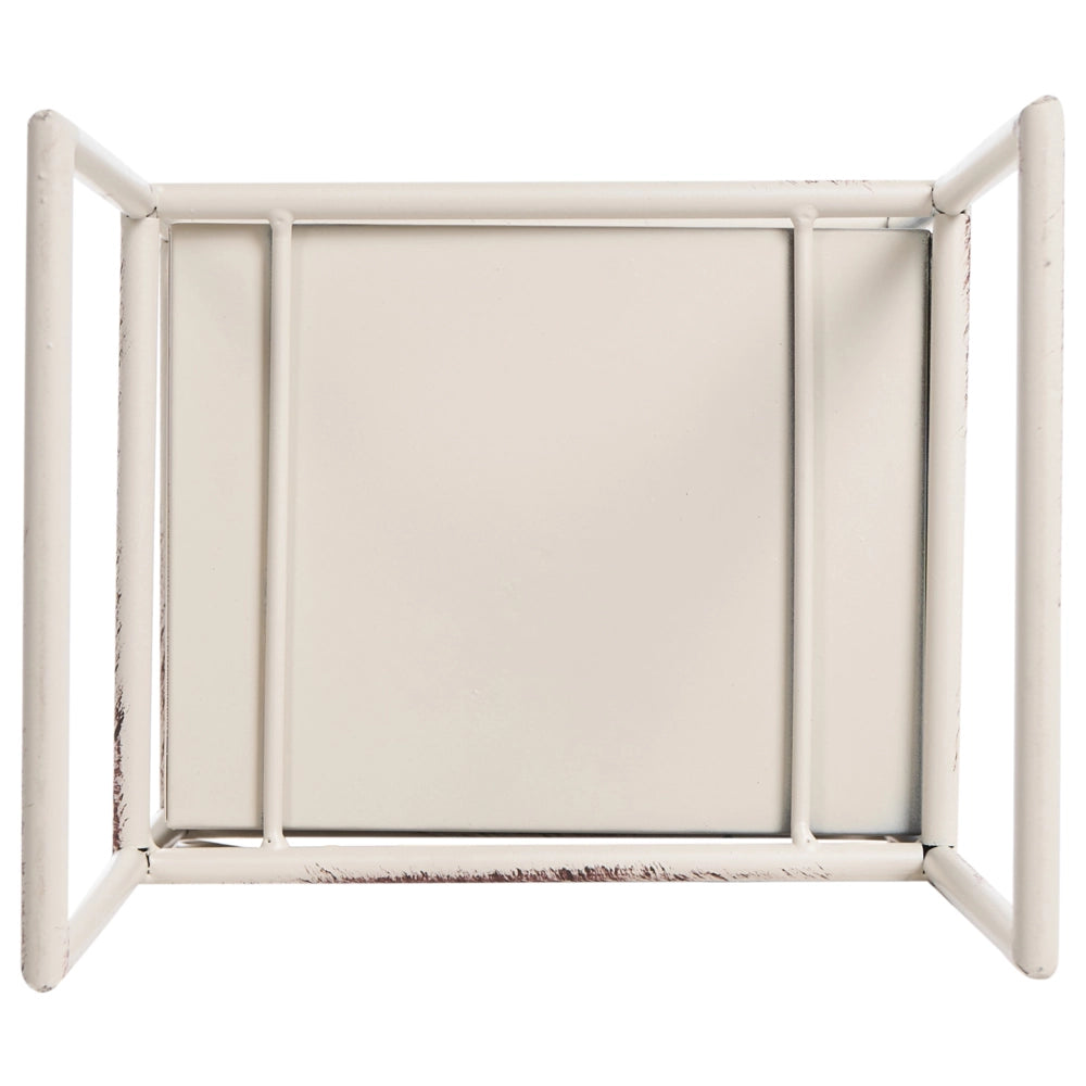 Fioriera rialzata in ferro beige 22 x 25 x 50 cm Vaso da fiori rialzato su piedistallo Supporto per piante da interno ed esterno