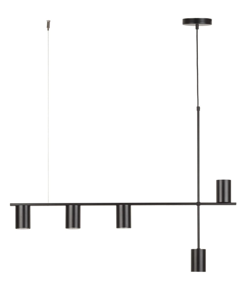 Lampada a sospensione nera moderna Vendo 5 GU10 Sigma