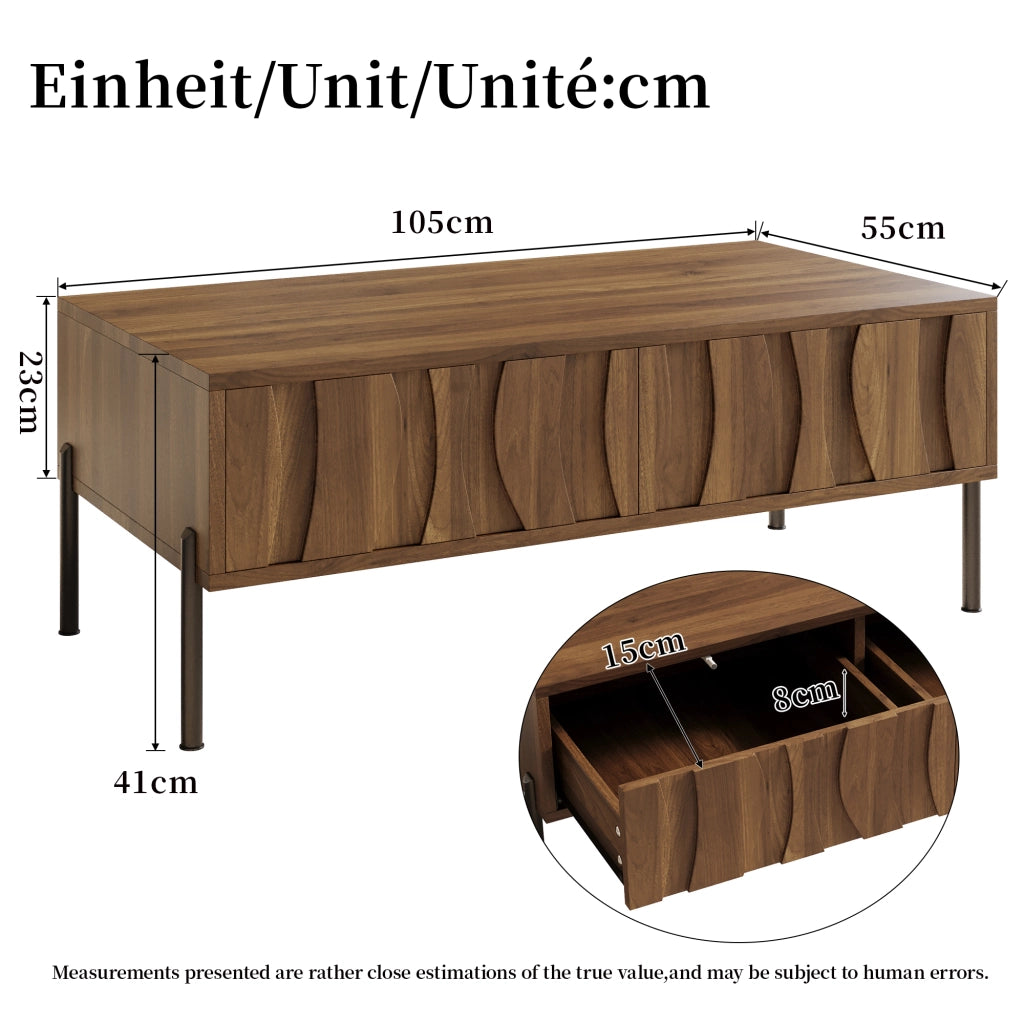 Cassettiera per TV naturale in MDF lunghezza 160 cm