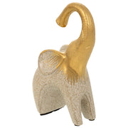 Elefante decoro ceramica dorata 12,5x7,5x20h