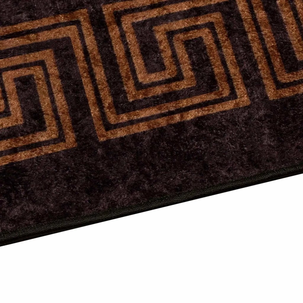 Runner Tappeto MARSA Nero 80 x 250 cm Poliestere e PVC 42023288