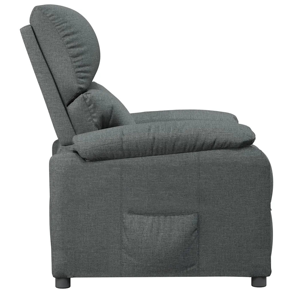 Poltrona Reclinabile in Tessuto Grigio Scuro 340178