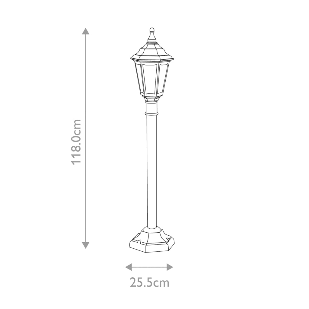 Paletto luce esterno nero E27 60W IP44 Kinsale Elstead