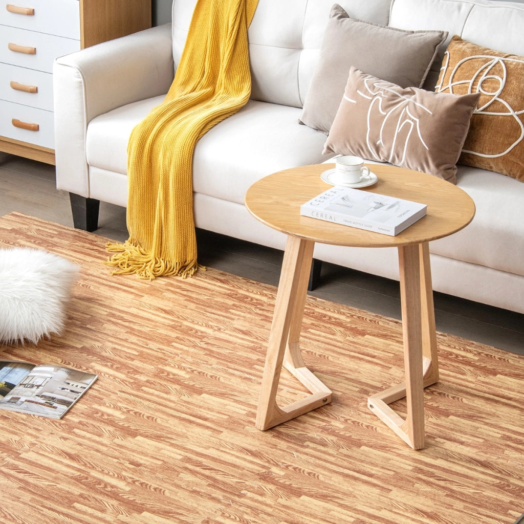 Tappeto puzzle effetto legno in schiuma EVA 61x61cm, Tappetini a incastro con bordi perimetrali copertura 4,5 M2
