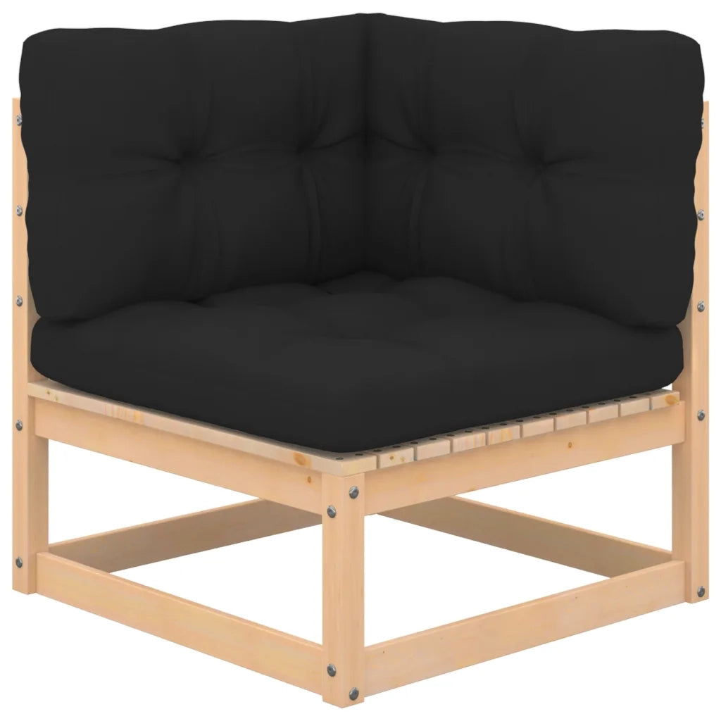 Set Divani Giardino 6 pz con Cuscini in Legno Massello di Pino 3083765
