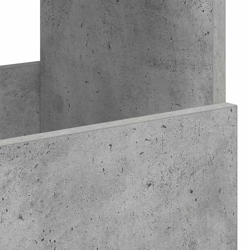 Scaffale per riviste Grigio cemento 68,5 x 30 x 45 cm 890987