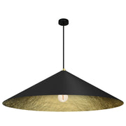Lampada a sospensione Fuji nera/oro Ø90 E27 Milagro