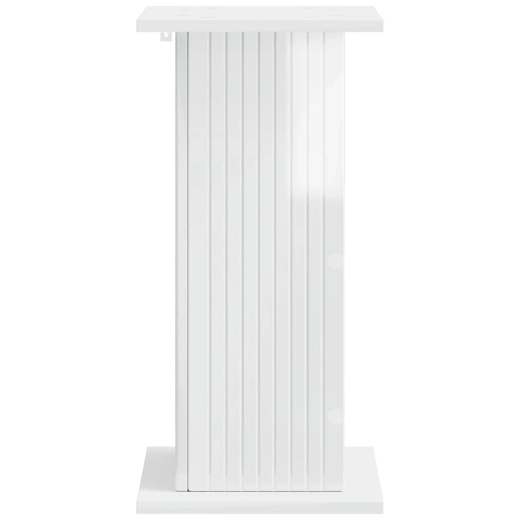 Supporto per piante 2 pcs Bianco Lucido 30,5 x 30 x 60,5 cm 899789