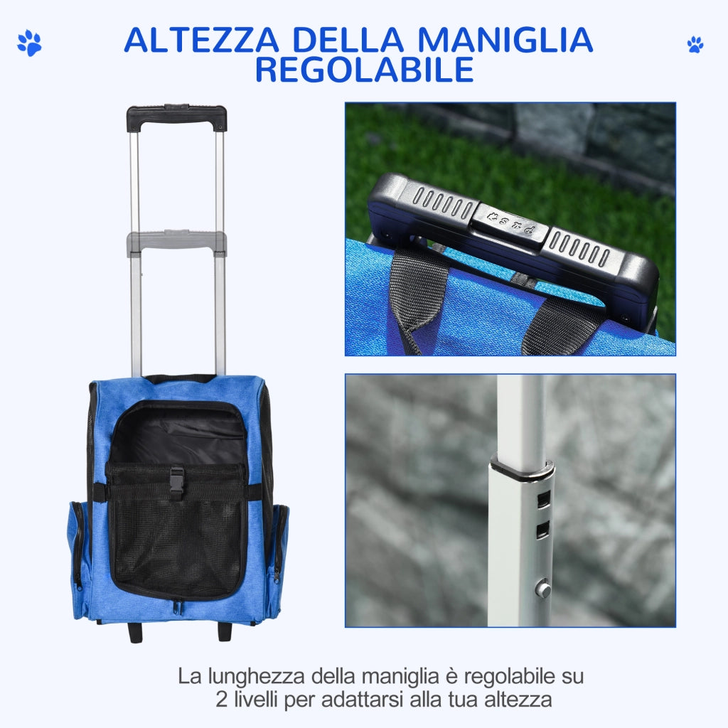 Trasportino per Cani e Gatti con Maniglia ¨C Minimal ¨C Blu 42x25x55cm