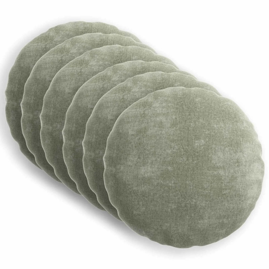 Federa 6 pz HEERLEN Verde Ø 40 cm Tessuto Chenille 922316