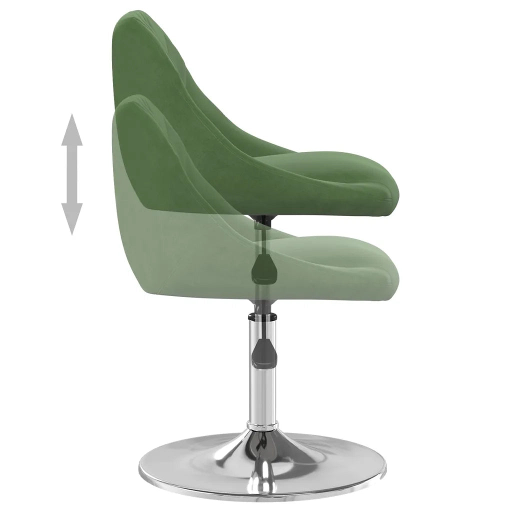 Sedie da Pranzo Girevoli 6 pz Verde Scuro in Velluto 3088772
