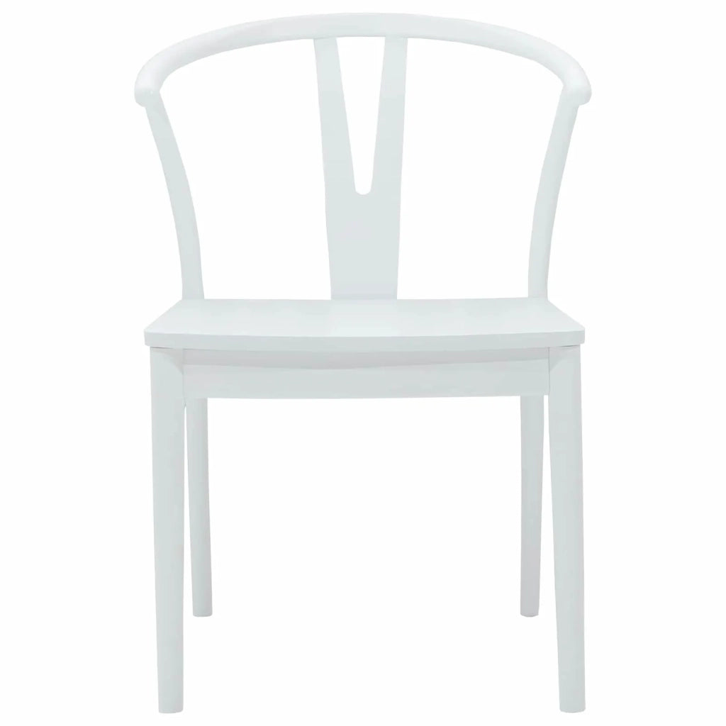 Sedia da pranzo 2 pcs Bianco e Bianco Legno di gomma solido