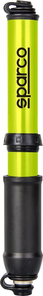 Mini pompa gialla per bicicletta in alluminio Sparco