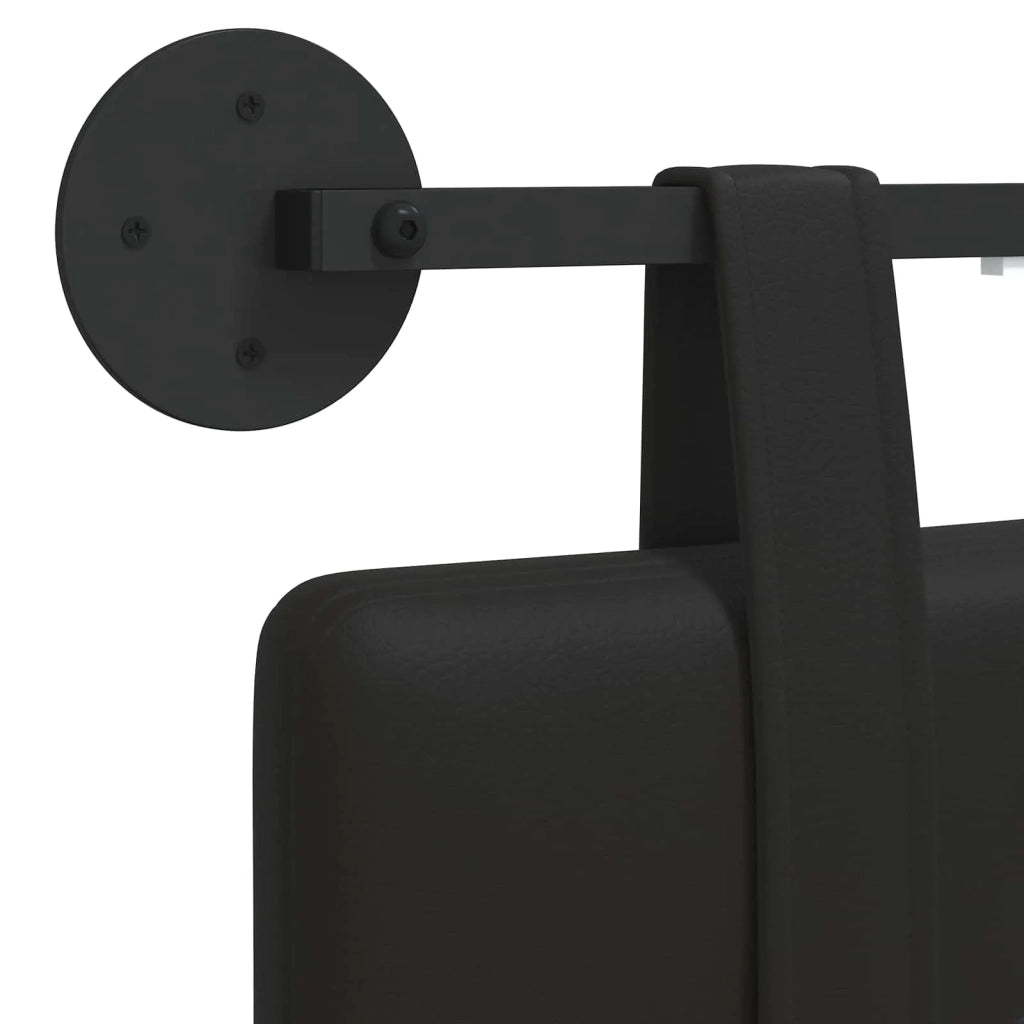 Testiera | Testata sospesa Con luce LED Nero Similpelle