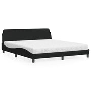 Letto con Materasso Dover Nero 180x200 cm in Tessuto