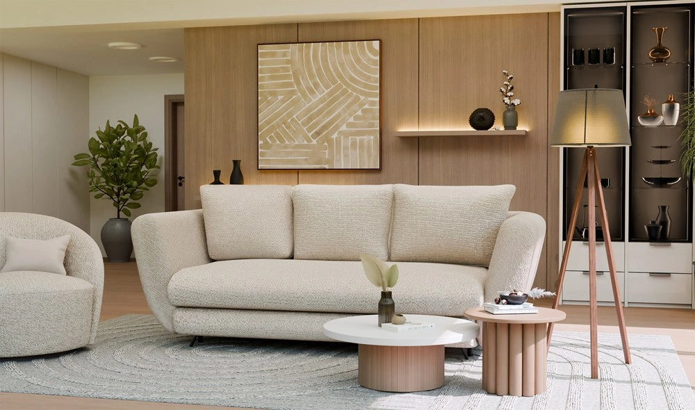 Divano SARIS beige gamba nero