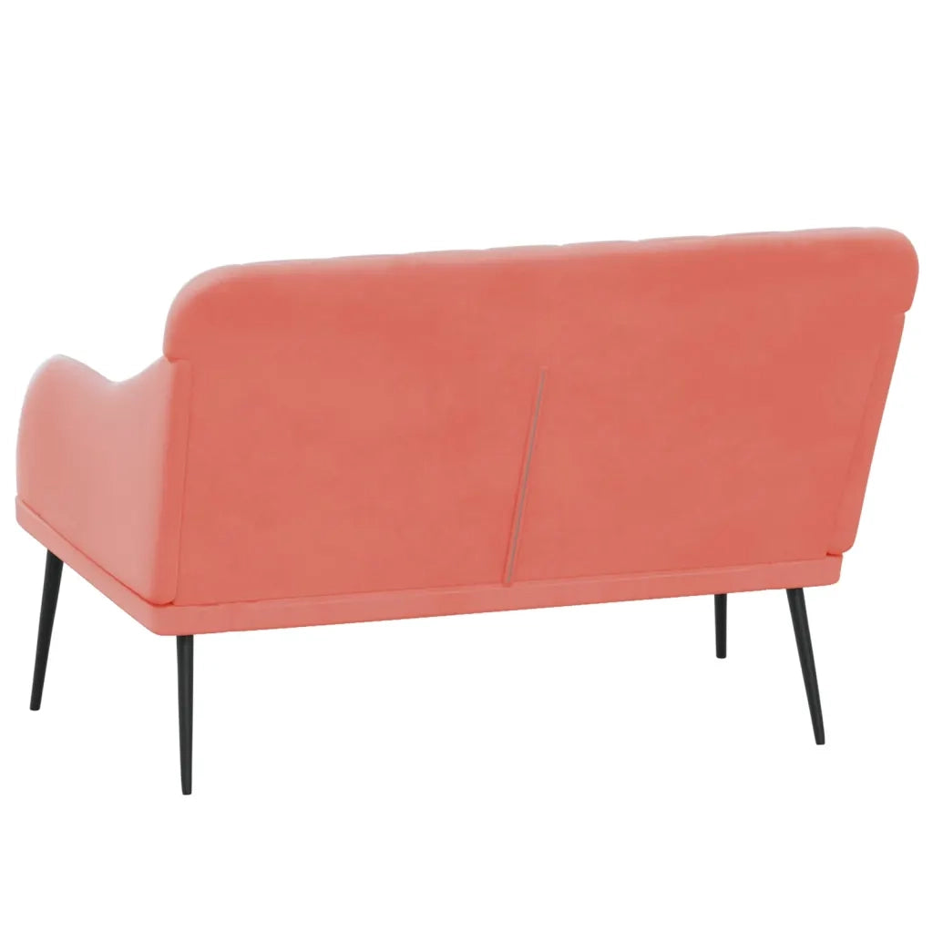 Panca Rosa 110x76x80 cm in Velluto 351467