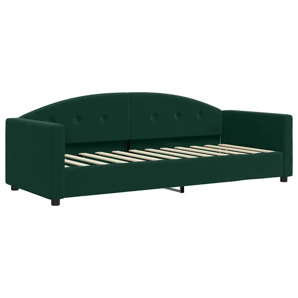 Divano Letto con Materasso-Sofa Letto-Daybed Verde Scuro 80x200 cm in Velluto 845640