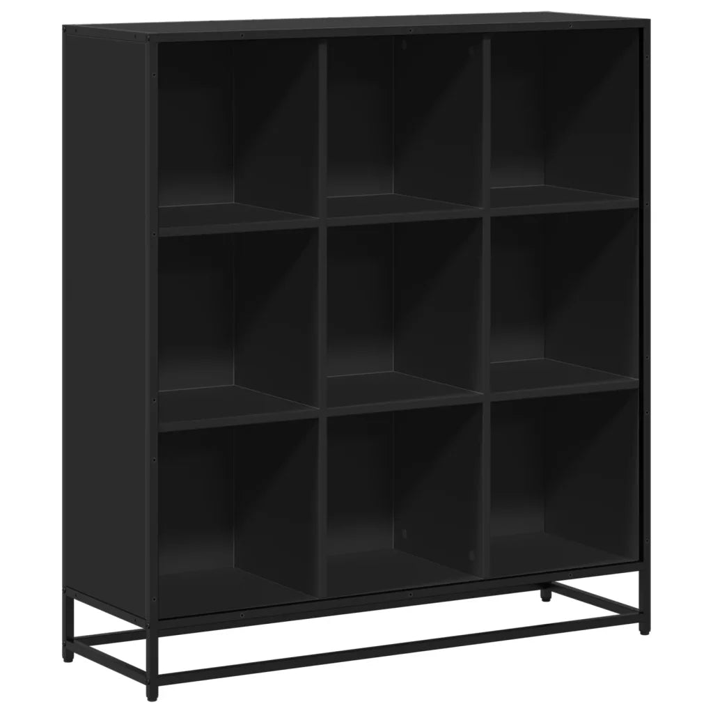 Libreria Nera 97,5x33x107,5 cm in Truciolato e Metallo 3300860