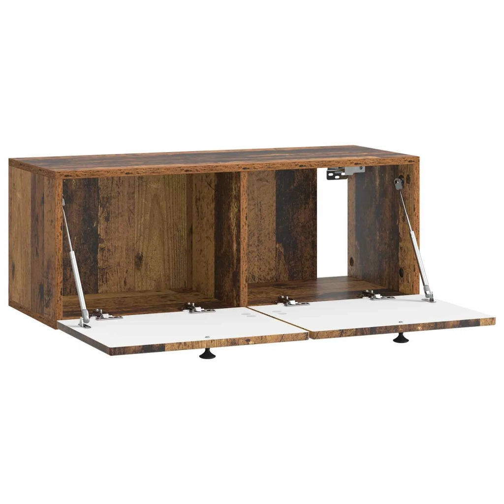 Mobile Porta TV da Muro-Credenza per TV sospesa Legno antico 78,5 x 31 x 30 cm 793315
