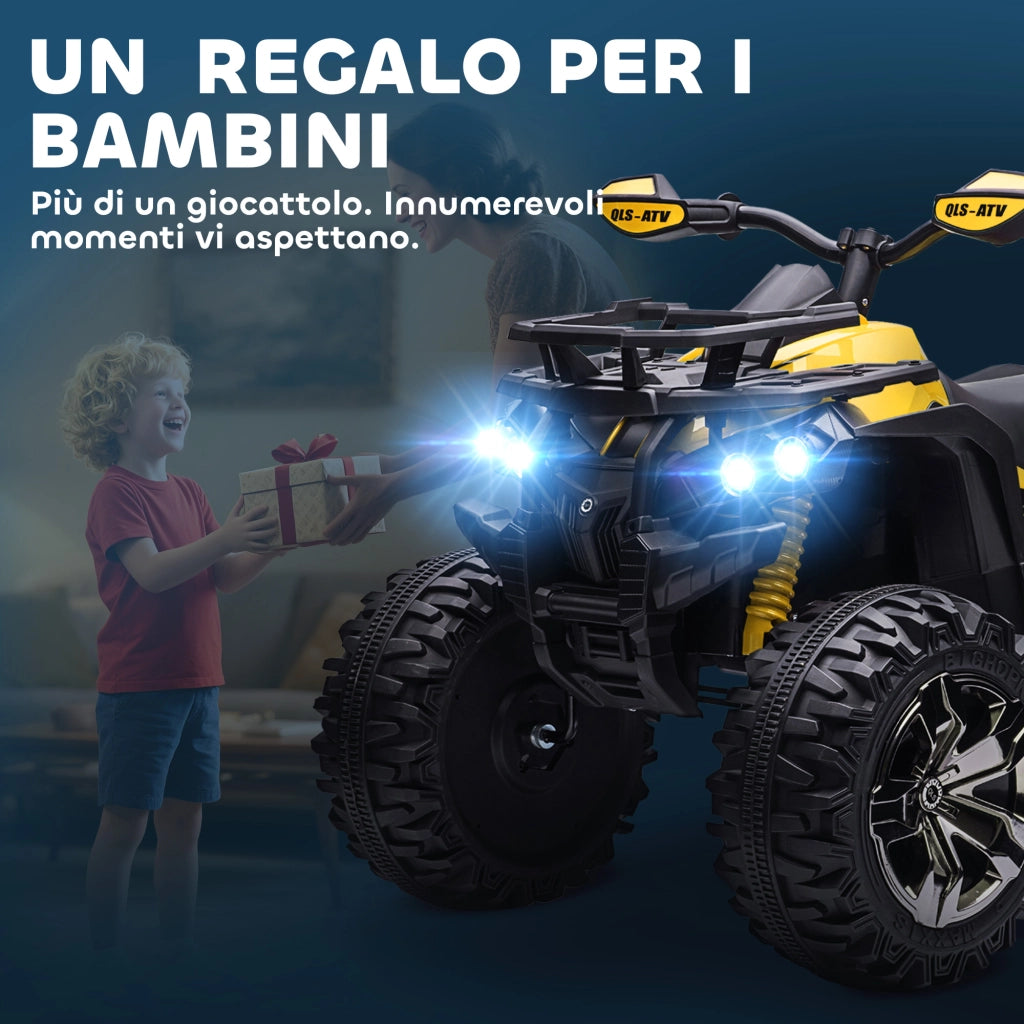 Quad Elettrico per Bambini 12V ¨C Minimal ¨C Giallo 100x65x73