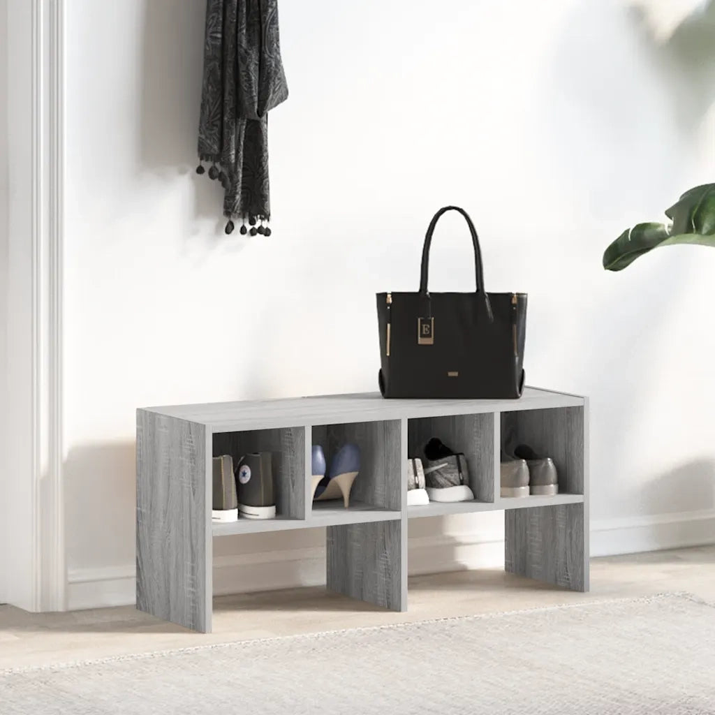 Scarpiera Impilabile Grigio Sonoma 89,5x30x40 cm 858849