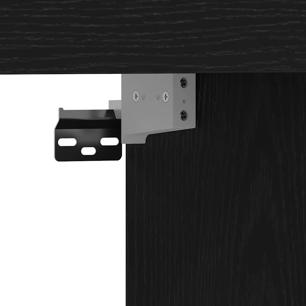 Mobile TV | Armadietto TV | Mobile Porta TV Rovere nero 152 x 22 x 113 cm Legno multistrato