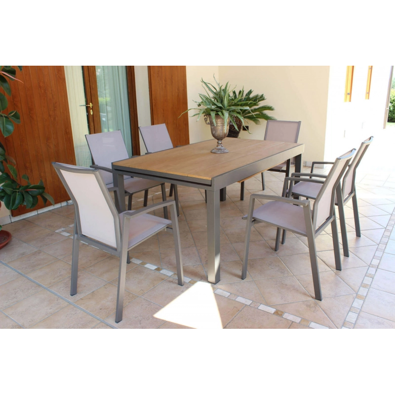 TAVOLO CAYMAN 160/240 X 95