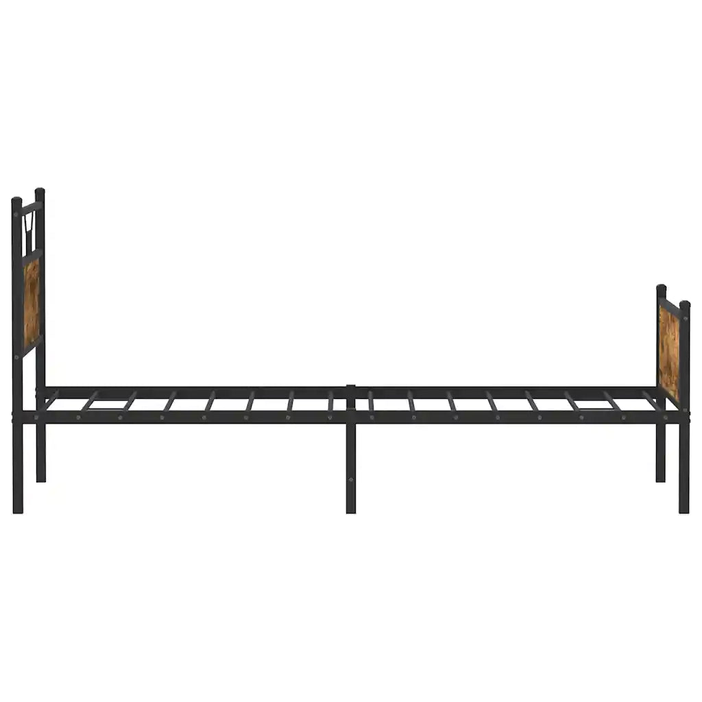 Giroletto senza Materasso-Struttura Letto Rovere Fumo 90x190 cm in Truciolato 646674