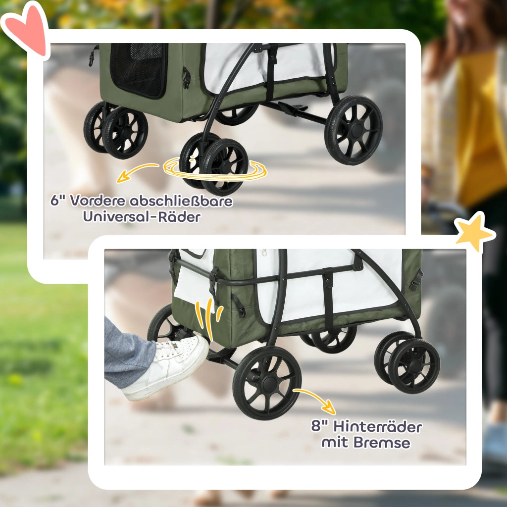 Carrello per Cani Pieghevole ¨C Minimal ¨C 81x58x97,5 cm Nero