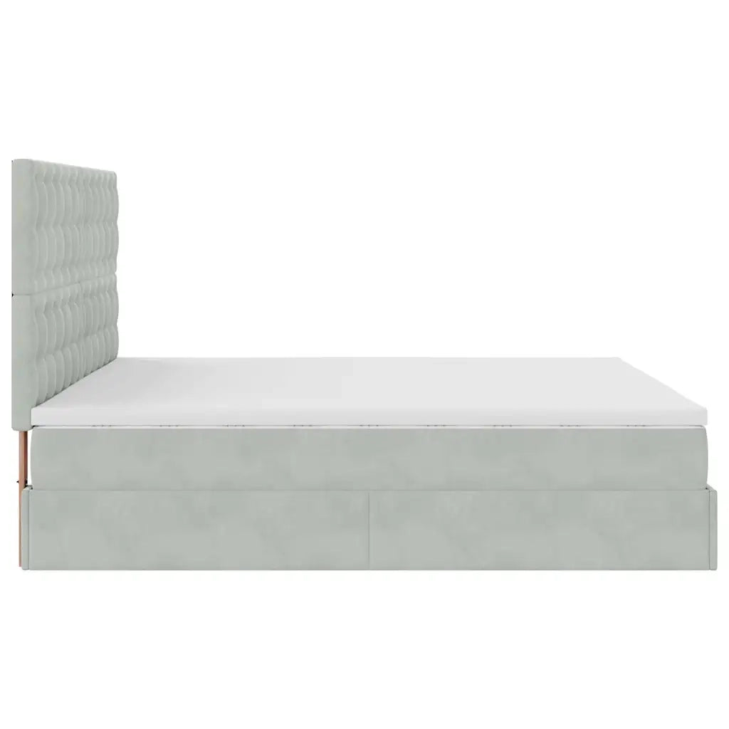 Struttura Letto Pouf con Materassi 180x200 cm Velluto 3313631