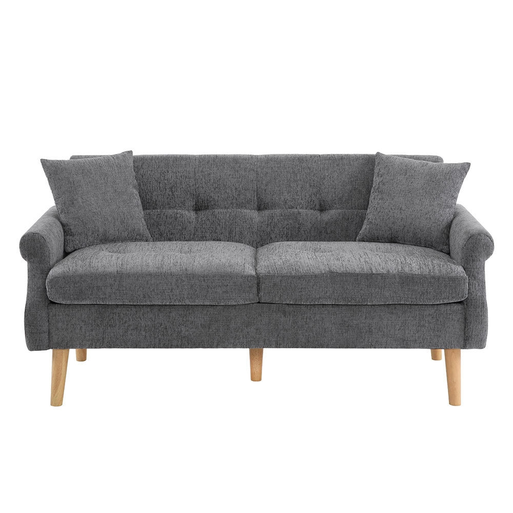 Divano 2 posti - Xylo - tessuto chenille con cuscini spessi design moderno